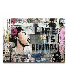 Obrazy na ścianę - Obraz na ścianę - Banksy - Life is beautiful pop street