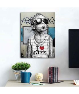 Obrazy na ścianę - Obraz na płótnie - Banksy - I love life