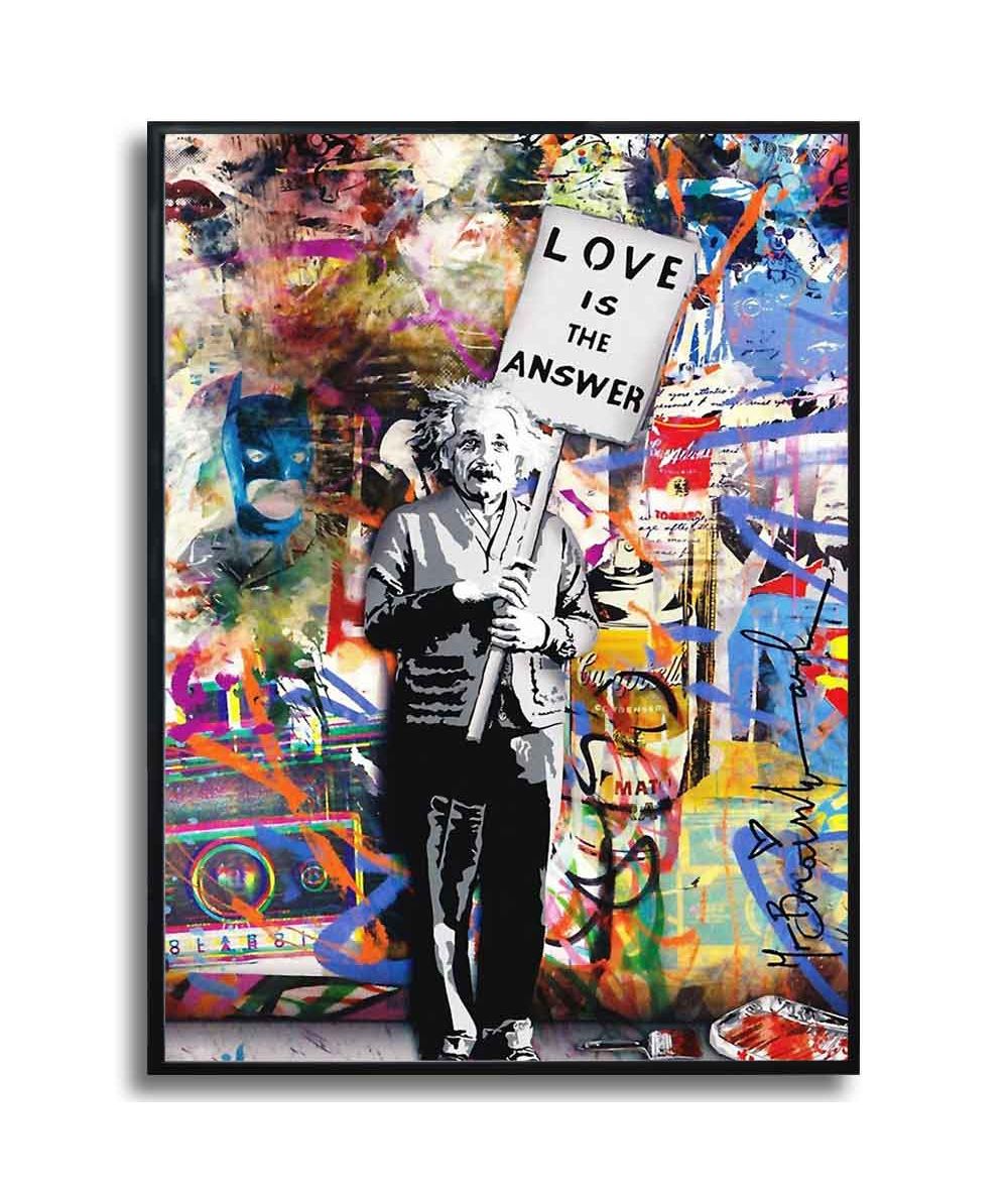Plakat Banksy Mr. Brainwash - Love is the answer Einstein