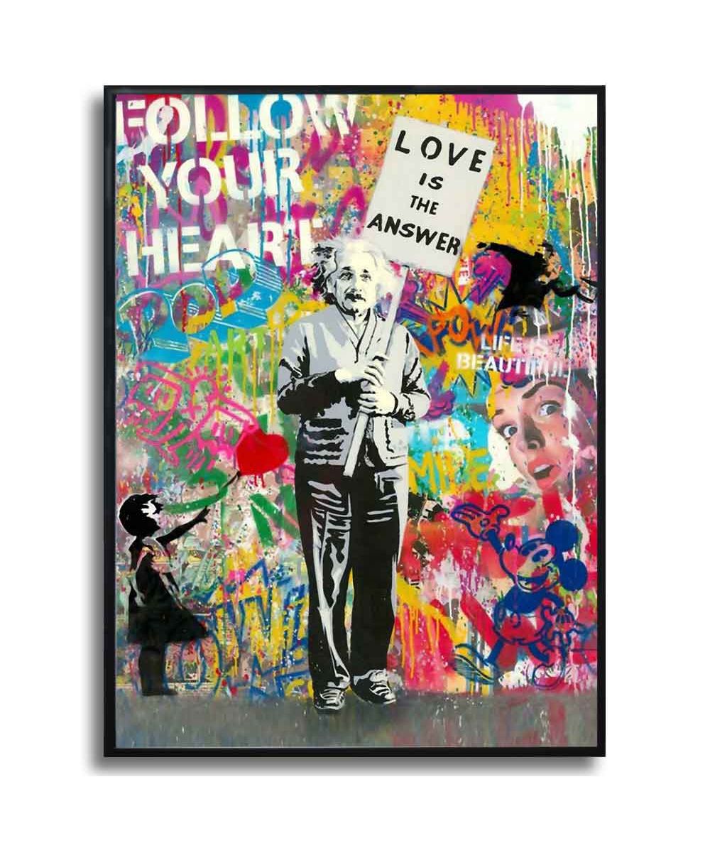 Plakat Banksy - Love is the answer Follow your heart