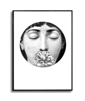 Plakat kobieta z kwiatem - Fornasetti 24