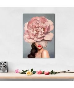 Obrazy na ścianę - Obraz na płótnie - Słodka Amy z kwiatem