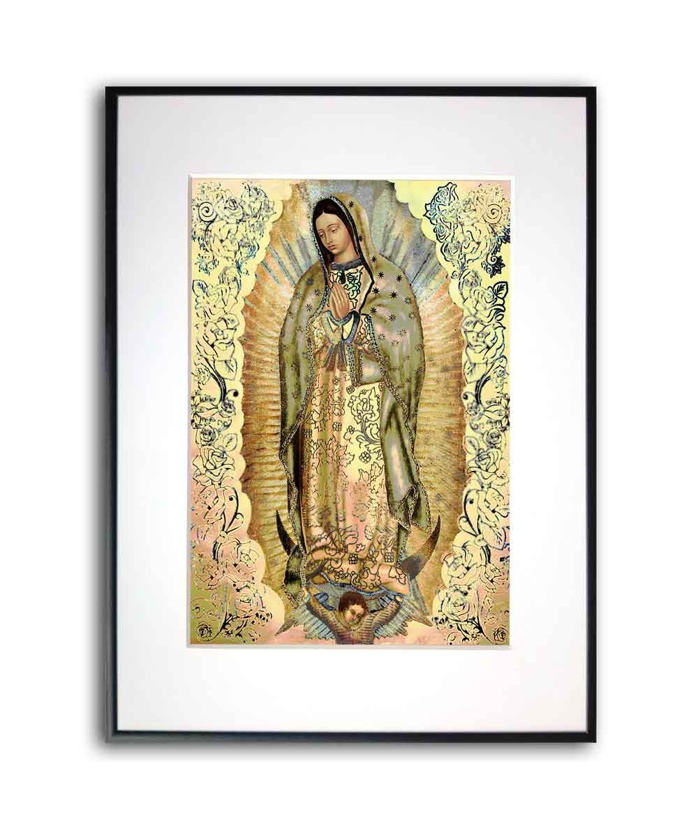 Plakat religijny na ścianę - Lady of Guadalupe watercolor