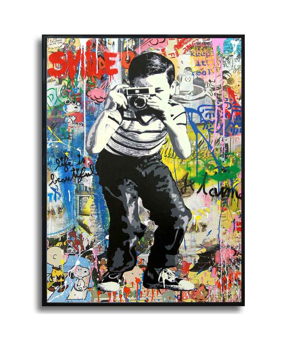 Banksy Mr Brainwash plakat - Camera Boy graffiti