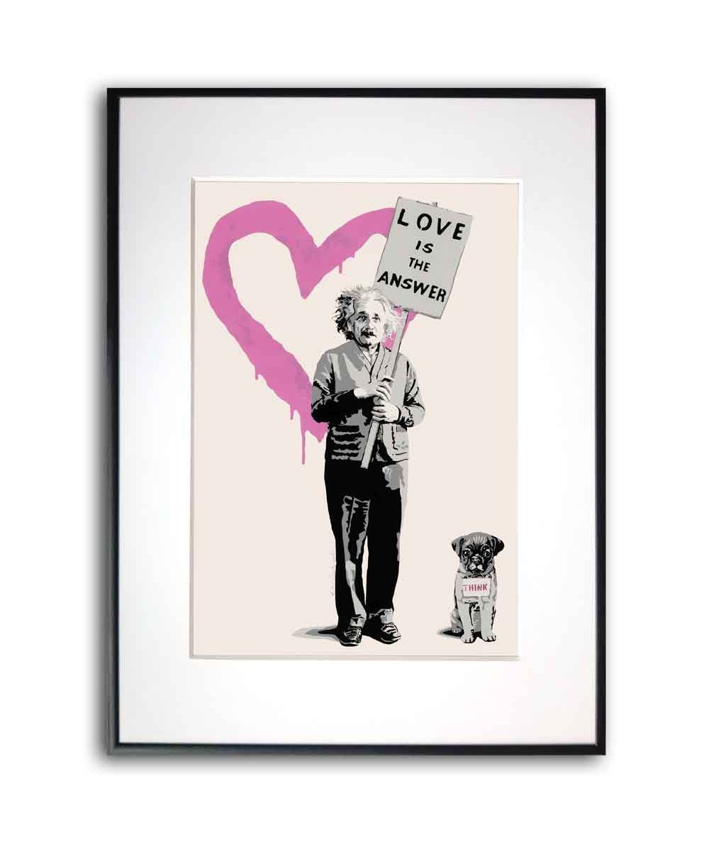 Plakat Banksy Mr Brainwash - Love is the answer Einstein