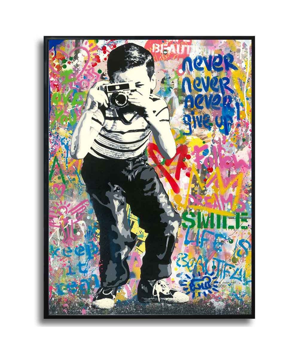 Banksy Mr Brainwash plakat - Smile Camera Boy