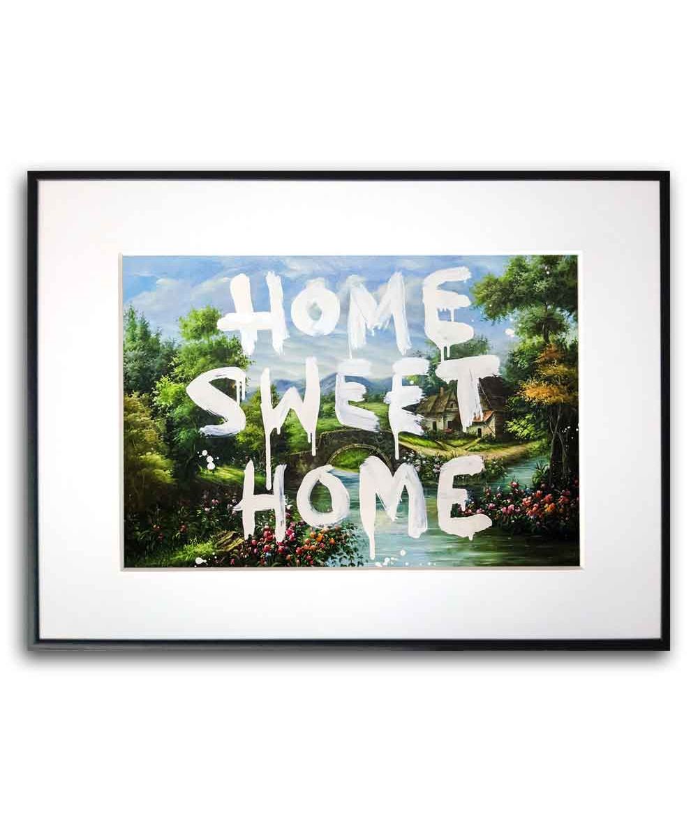 Plakat Banksy na ścianę - Sweet home
