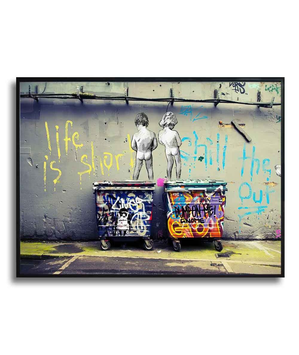 Plakat w ramie Banksy - Life is short