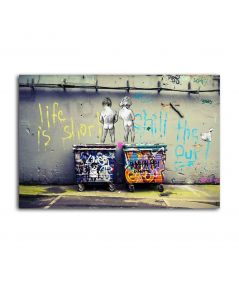 Obrazy na ścianę - Obraz na płótnie - Banksy - Life is short