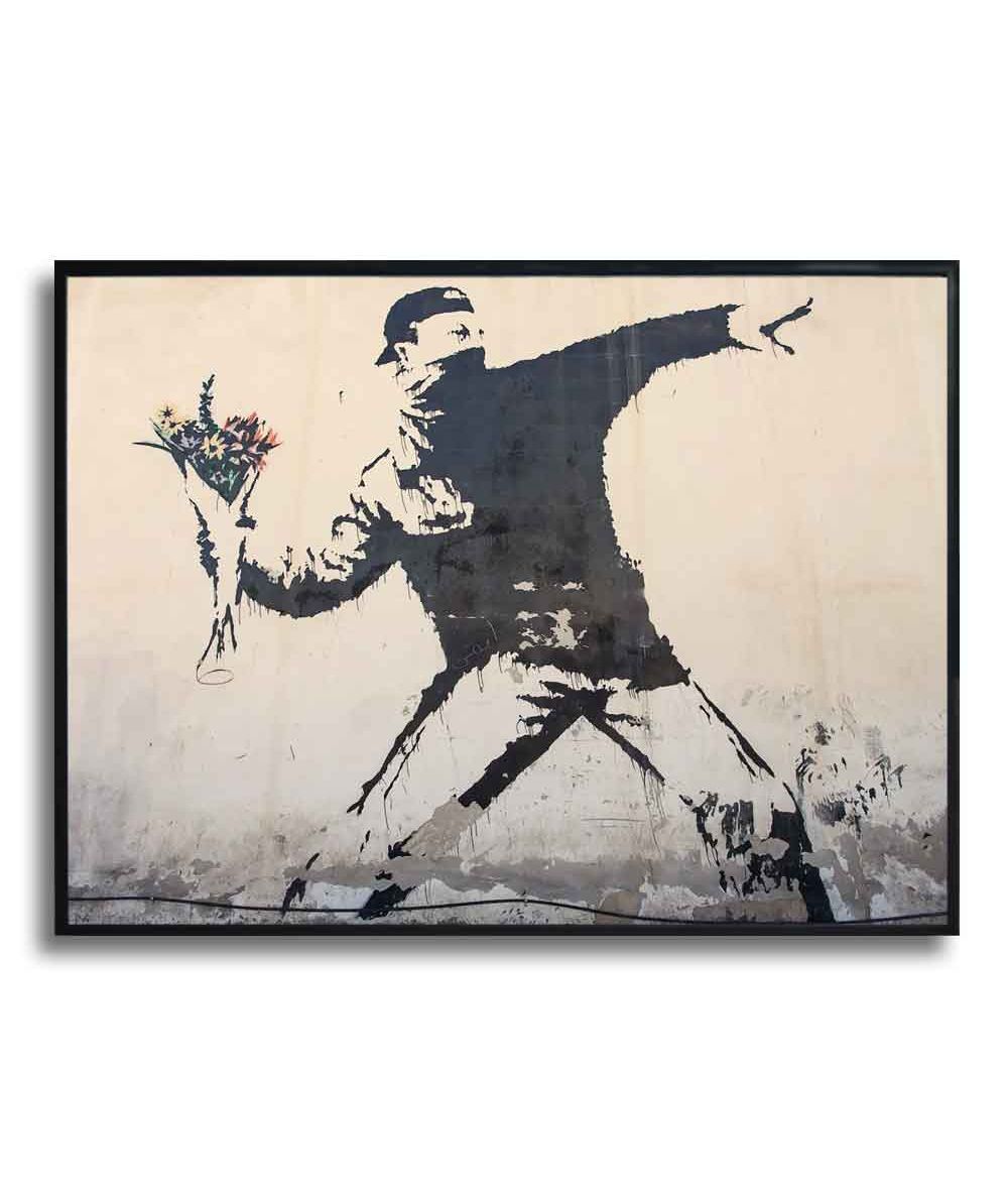 Plakat w ramie Banksy - Thrower