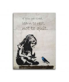 Obrazy na ścianę - Obraz Banksy na płótnie - Girl with blue bird