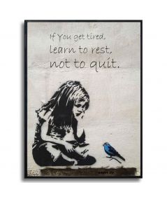 Banksy plakat w ramie na ścianę - Girl with blue bird