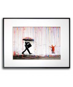 Plakat Banksy ego na ścianę - Rainbow rain