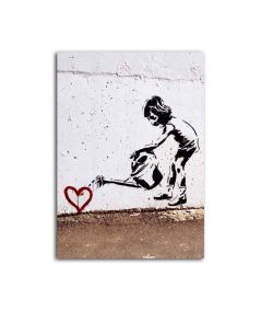 Obrazy na ścianę - Obraz Banksy na płótnie - Planting love pionowy