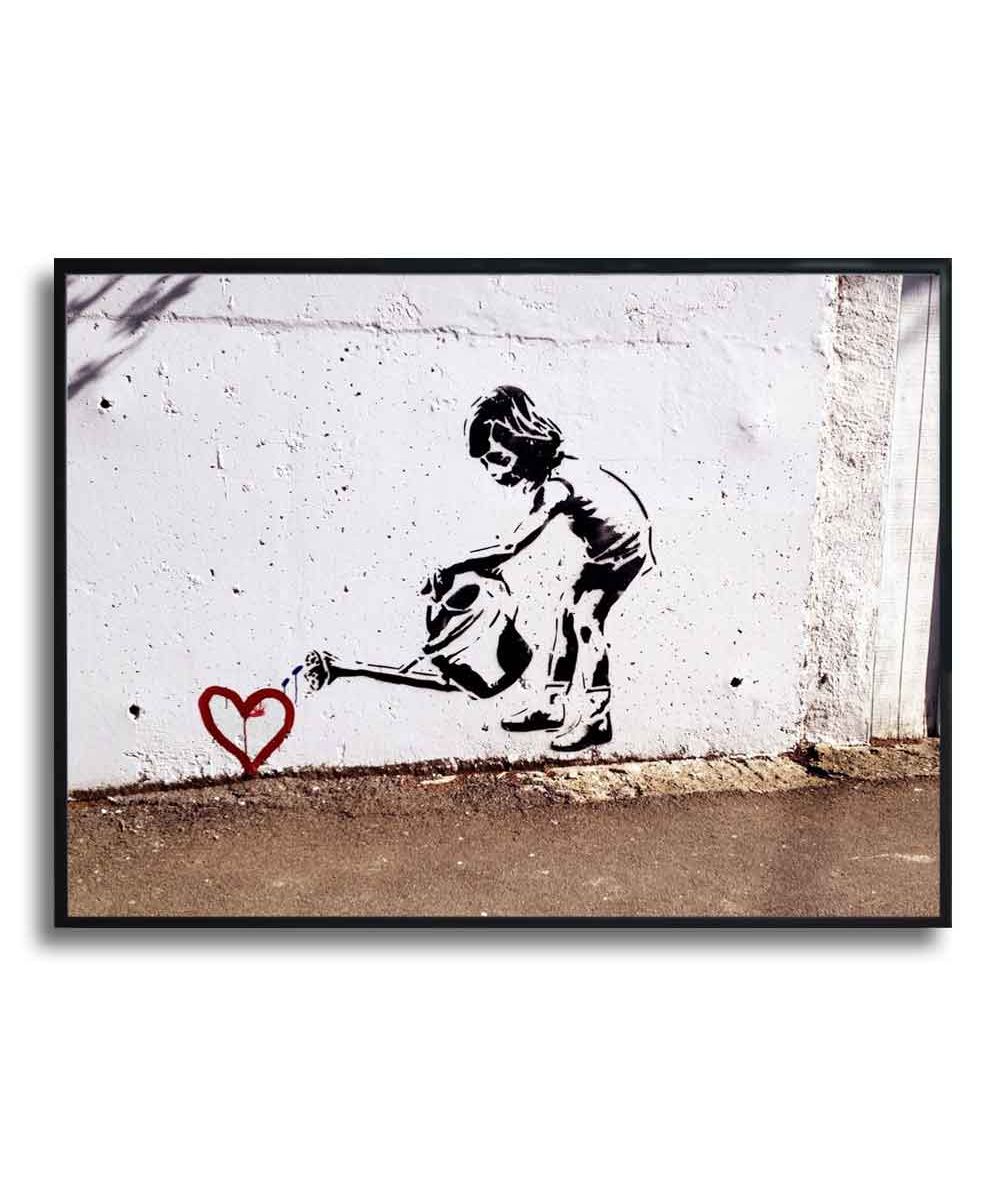 Banksy plakat w ramie - Planting love