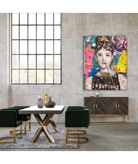 Obrazy na ścianę - Obraz na płótnie Banksy - Audrey Hepburn