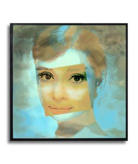Plakat w ramie nowoczesny - Audrey Hepburn uśmiech