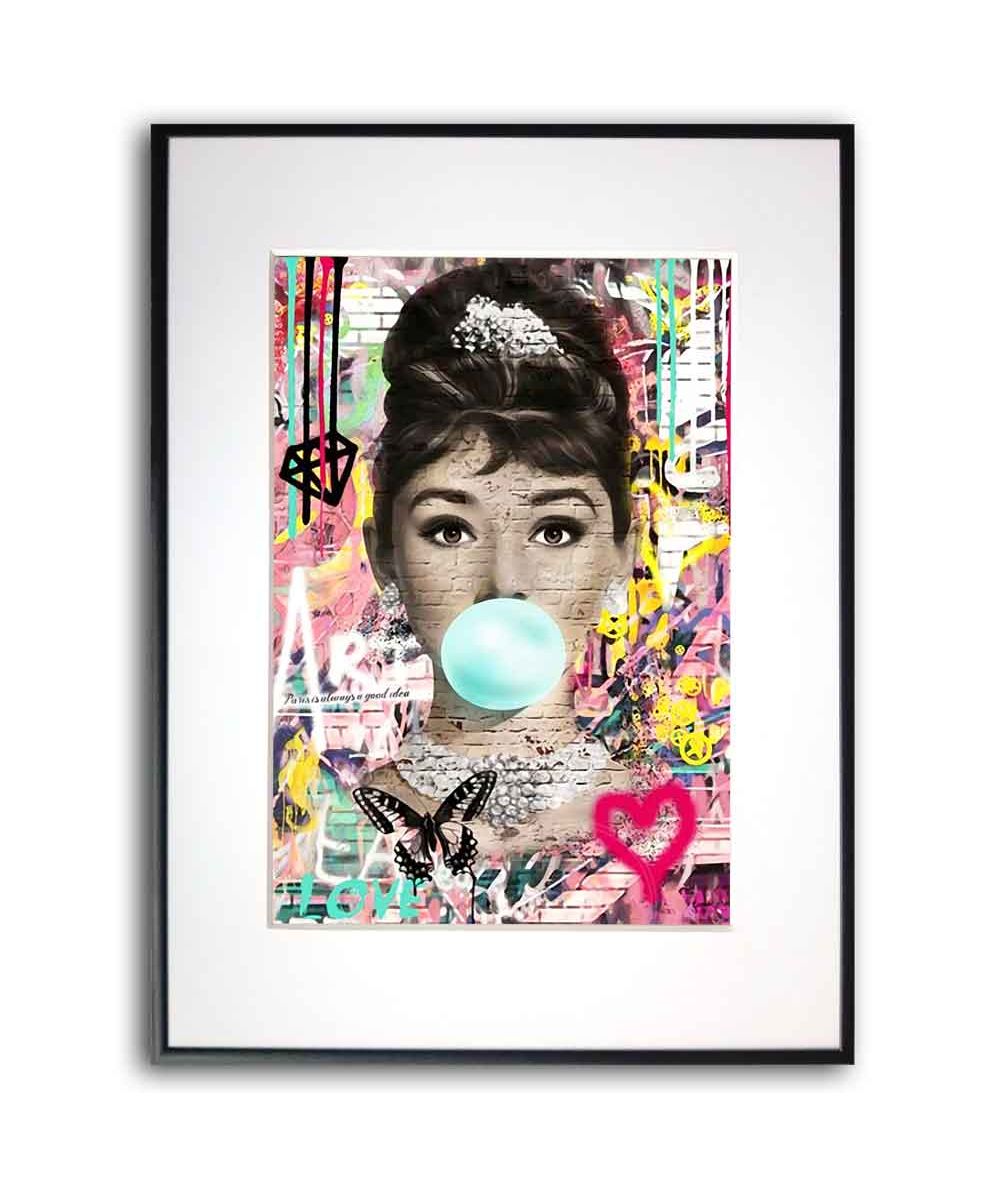 Plakat pop art na ścianę - Audrey Hepburn mural