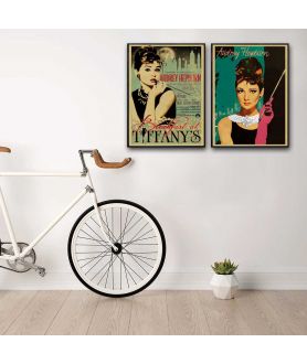 Audrey Hepburn zestaw 2 plakatów w ramie aluminiowej