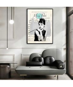 Plakat z Audrey Hepburn w ramie - Moon river