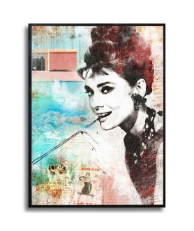 Plakat w ramie - Audrey Hepburn Hollywood