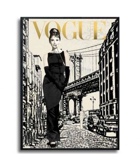 Plakat fashion na ścianę - Audrey Hepburn w Nowym Jorku