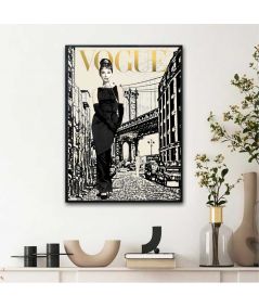Plakat fashion na ścianę - Audrey Hepburn w Nowym Jorku