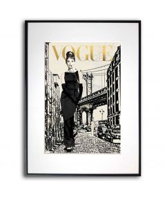 Plakat modowy na ścianę - Audrey Hepburn w Nowym Jorku