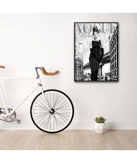 Fashion plakat na ścianę - Audrey Hepburn Vogue Black and white