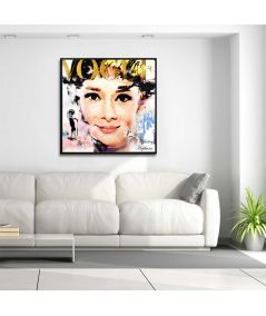 Plakat do salonu glamour - Audrey Hepburn Vogue