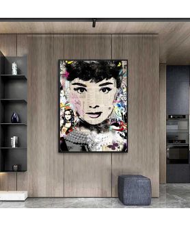 Plakat na ścianę w ramie - Audrey Hepburn pop