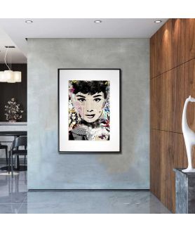 Audrey Hepburn pop - modny plakat na ścianę