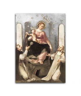 Obrazy religijne - Obraz na płótnie - Matka Boża Różańcowa Pompejańska