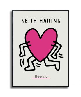 Plakat z sercem na ścianę - Haring 2