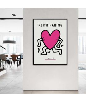 Plakat z sercem na ścianę - Haring 2