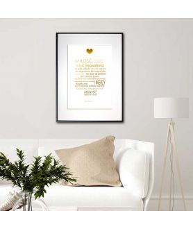 Plakat cytat z Biblii - Hymn o miłości (białe tło)