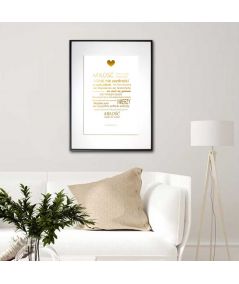 Plakat cytat z Biblii - Hymn o miłości (białe tło)