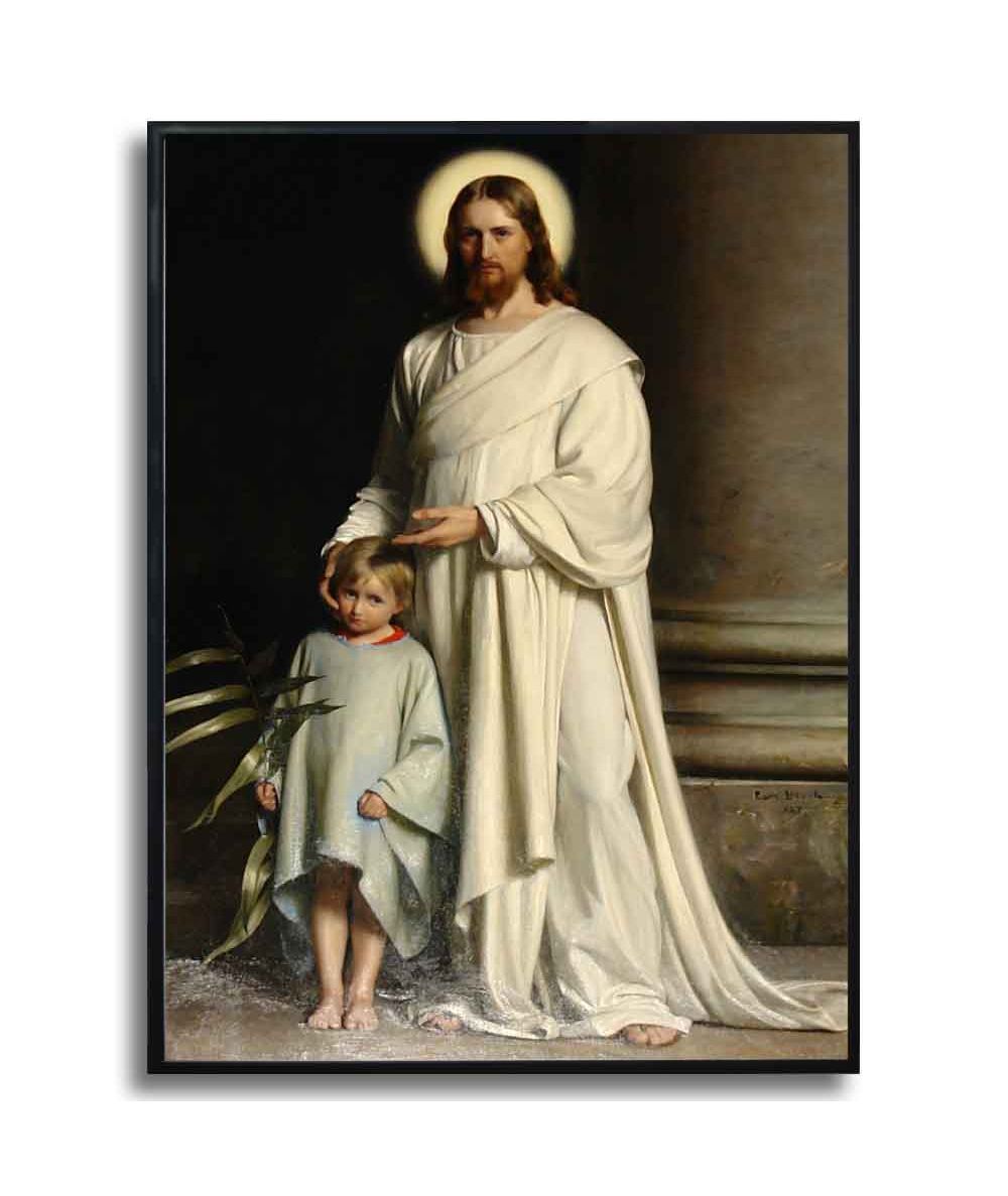 Plakat religijny na ścianę - Carl Bloch Chrystus i dziecko