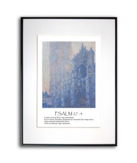 Plakat z wersetem z Księgi Psalmów - Psalm 27 na ścianę