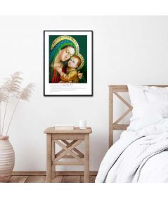 Plakat religijny - Matka Boska Dobrej Rady z modlitwą