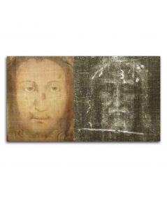Obrazy religijne - Obraz sakralny na płótnie - Twarz z Manoppello i Turynu