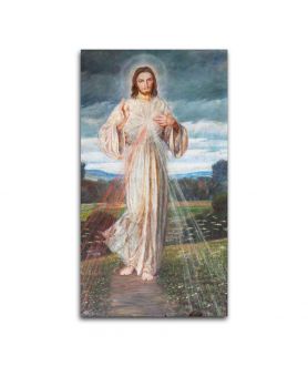 Obrazy religijne - Obraz na płótnie - Adolf Hyła - Jezus Miłosierny 1950