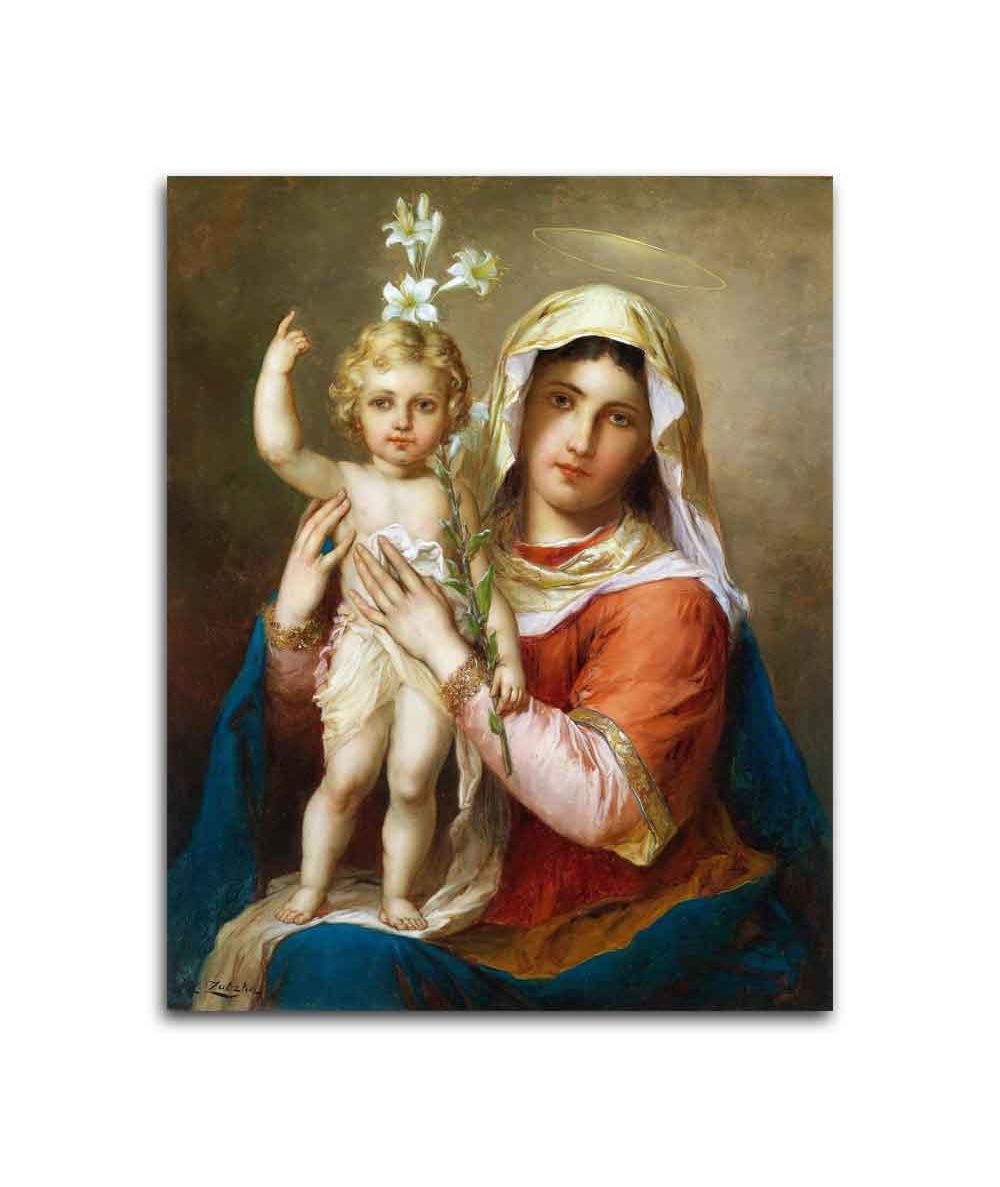 Obrazy na ścianę - Obraz religijny - Hans Zatzka Madonna z Dzieciątkiem