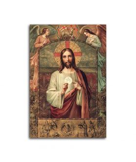 Obrazy religijne - Obraz na płótnie - Jezus z Eucharystią
