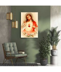 Obrazy religijne - Obraz na płótnie - Słodkie Serce Jezusa 2 (Kemper)