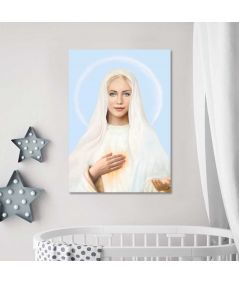 Obrazy religijne - Obraz religijny nowoczesny - Matka Boża Królowa Pokoju z Góry Objawień (wersja 3)