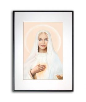 Plakat religijny - R. Bułkszas Nowak - Matka Boża Królowa Pokoju z Góry Objawień
