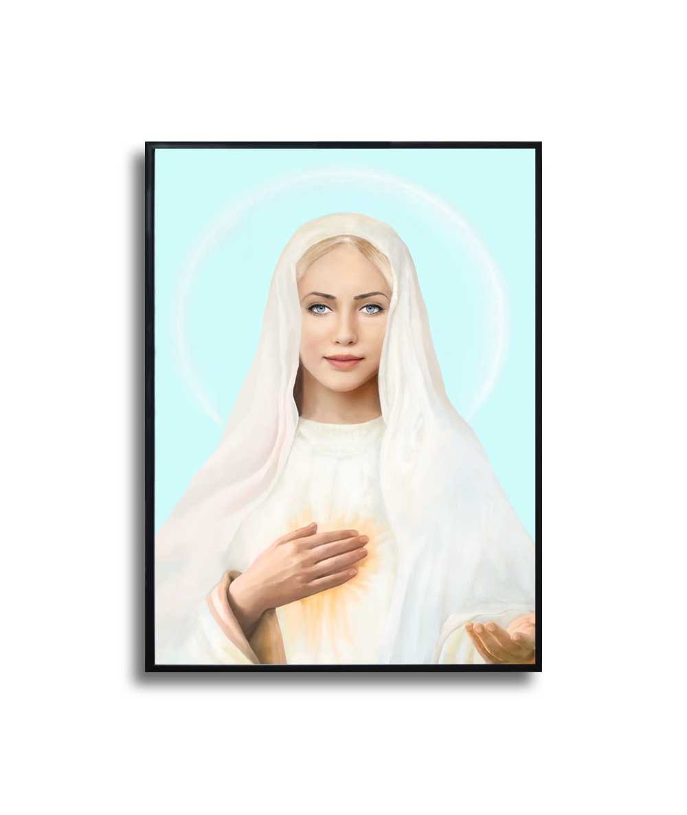 Plakat religijny - Matka Boża Królowa Pokoju z Góry Objawień (wersja 2)