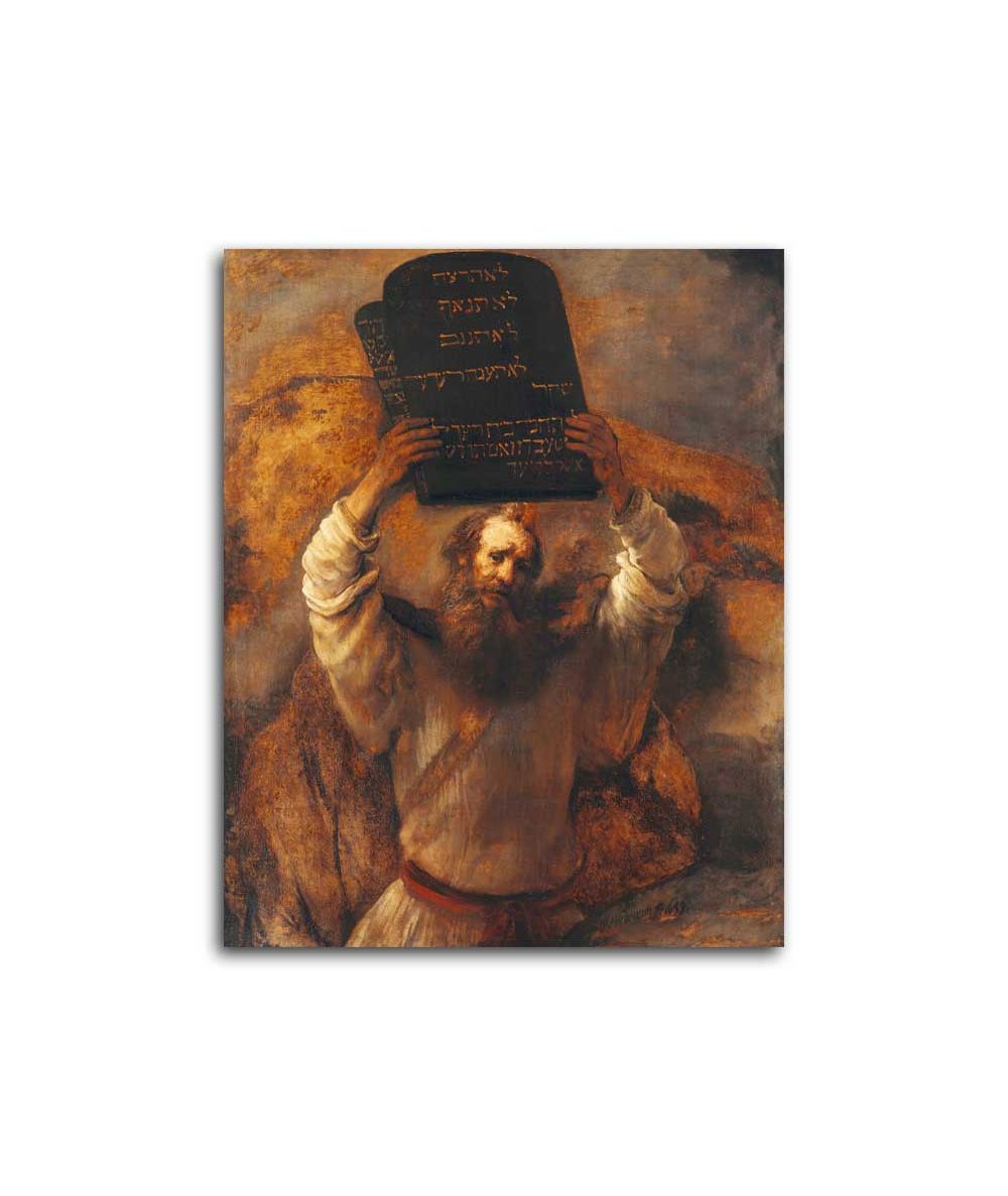 Obrazy religijne - Obraz religijny - Rembrandt Mojżesz i Dziesięć Przykazań