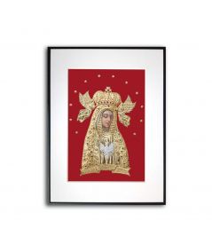 Plakat religijny - Matka Boża Licheńska Bolesna Królowa Polski (wersja 2)
